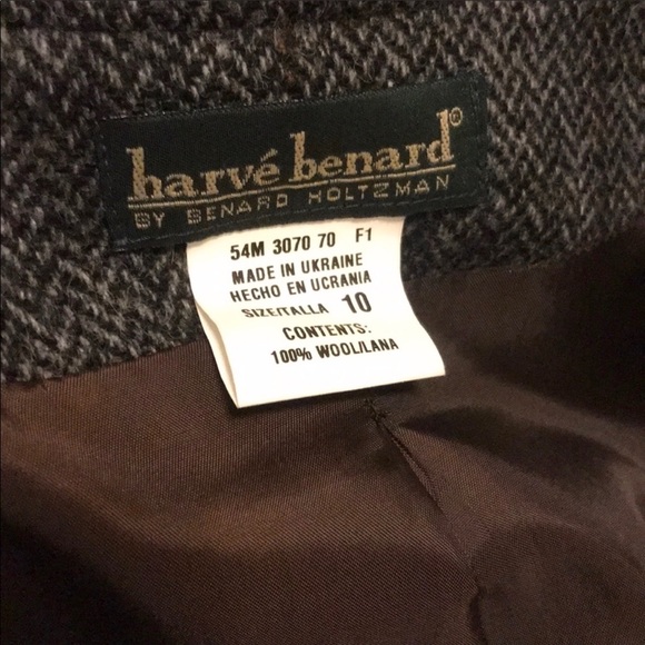 Vintage Tweed Herringbone Wool Coat - Picture 4 of 7